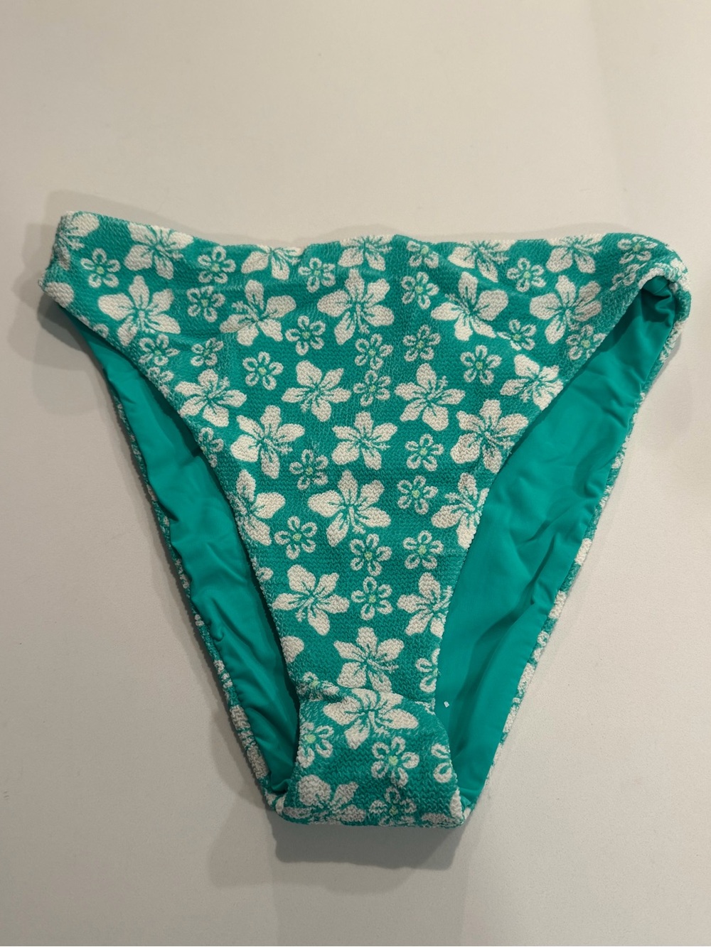 NWT Seashore High Waist Cheeky Bikini Bottom in Palm Paradise